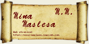 Mina Masleša vizit kartica